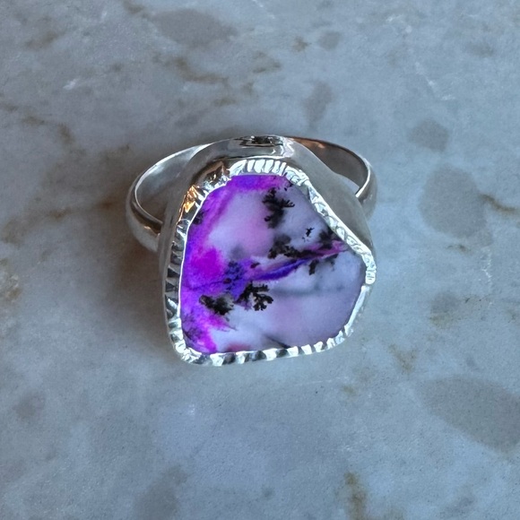 Sundance Jewelry - NWOT Sundance Violet Watercolor Ring, Dendritic Opal, Sterling Silver